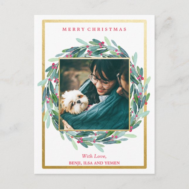 Carte postale photo des fêtes de Noël (Devant)