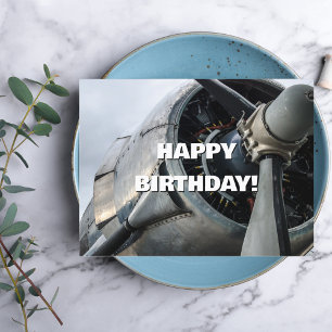 Carte Postale Photo d'hélice d'avion, Cool Aviation Anniversaire