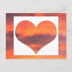 Carte Postale Photo d'image de paysage de ciel de coucher de sol