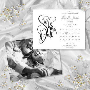 Carte Postale Photo du calendrier pour la date de sauvegarde du 