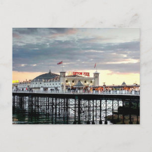 Carte Postale Photo du coucher de soleil de Brighton Pier