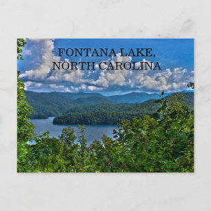 Carte Postale Photo du lac Fontana en Caroline du Nord sous un c