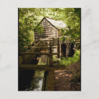 Carte postale photo du moulin et de la roue à aube