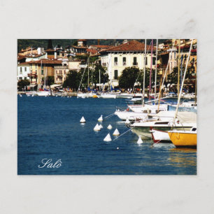 Carte Postale Photo du port et de la baie du lac de Garde de Sal
