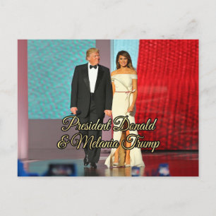 Carte Postale Photo du président Donald Trump & Melania