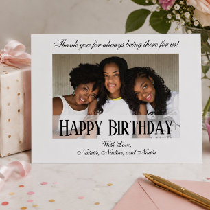 Carte Postale Photo élégant personnalisé Joyeux Anniversaire