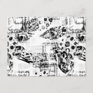 Carte Postale Photo en noir et blanc d'amis dans un regard class