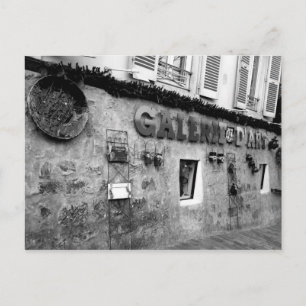 Carte Postale Photo en noir et blanc de la Galerie d'Art à Paris