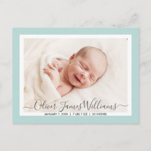 Carte postale photo Faire-part de naissance jolie 