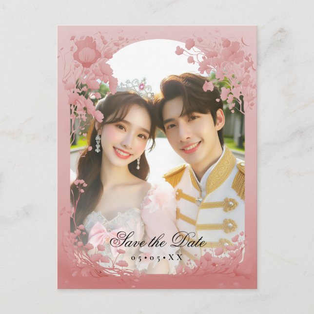 Carte Postale Photo Fairytale enregistrer la date (Devant)