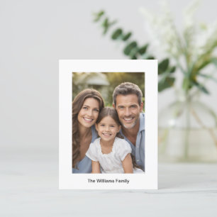 Carte Postale Photo Famille Simple Moderne Bordure Blanche Perso