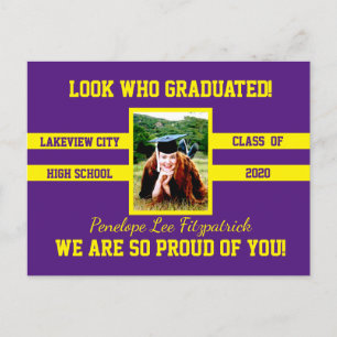 Carte Postale Photo Félicats Grads Choisissez vos couleurs scola