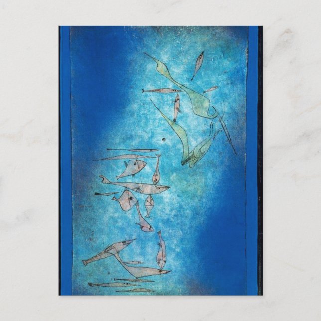 Carte Postale Photo Fish par Paul Klee (Devant)