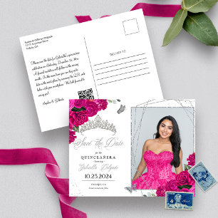 Carte postale photo Fuchsia & Silver Tiara Quincea
