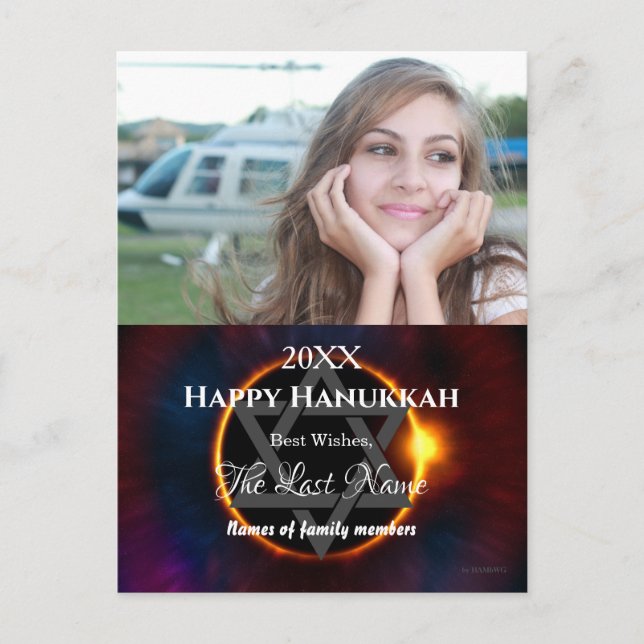 Carte postale photo Hanoukka Happy - HAMbWG Holida (Devant)