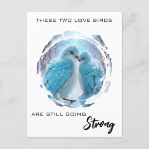 Carte Postale *~* PHOTO Hiver  Oiseaux de l'amour AP54 Anniversa