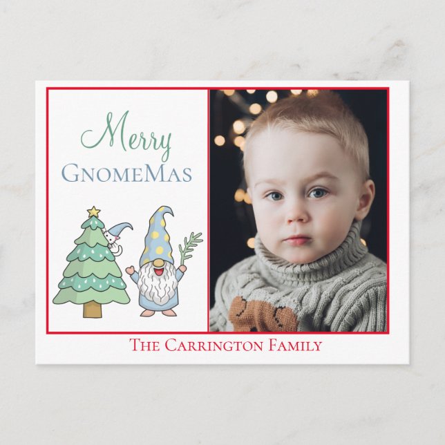 Carte Postale Photo Joyeux GnomeMas Joyeux Noël (Devant)