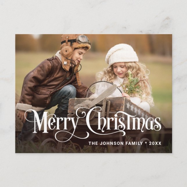 Carte Postale PHOTO Joyeux Noël (Devant)