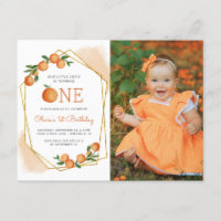 Photo Little Cutie Orange 1er anniversaire Invitat