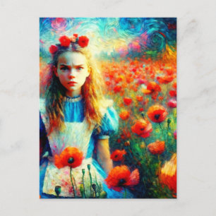 Carte Postale Photo Lomographique Alice Van Gogh Poppies