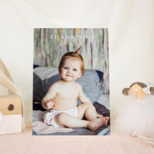 Carte Postale Photo manuscrite de Merci de Baby shower moderne