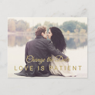 Carte Postale Photo moderne changer la date de report mariage