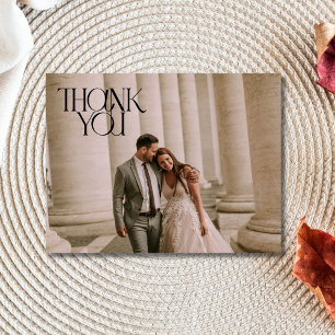 Carte Postale Photo Moderne Merci Mariage