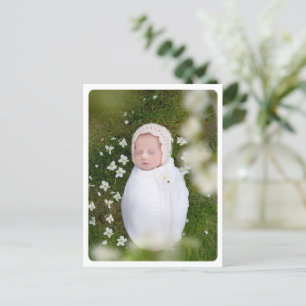 Carte Postale Photo moderne New Baby Faire-part de naissance Por