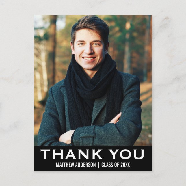 Carte postale photo moderne remerciements pour l'o (Devant)