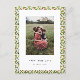 Carte Postale Photo motif de Noël moderne et festive