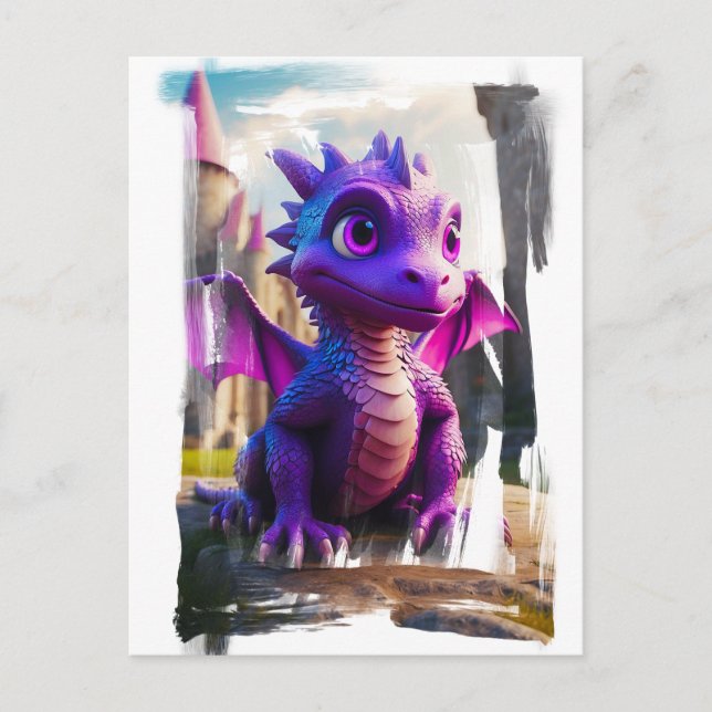 Carte Postale *~* PHOTO Mythique AP48 Cartoon Dragon Enfants (Devant)