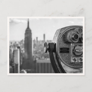 Carte Postale Photo noir et blanc de l'immeuble Empire State de 