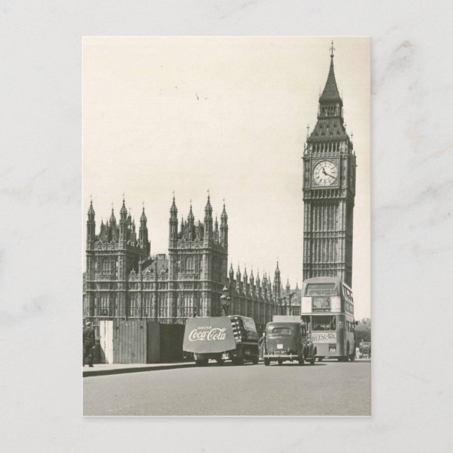 Carte Postale Photo originale Big ben 1953 (Devant)