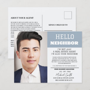 Carte Postale Photo personnalisé de votre quartier Agent immobil