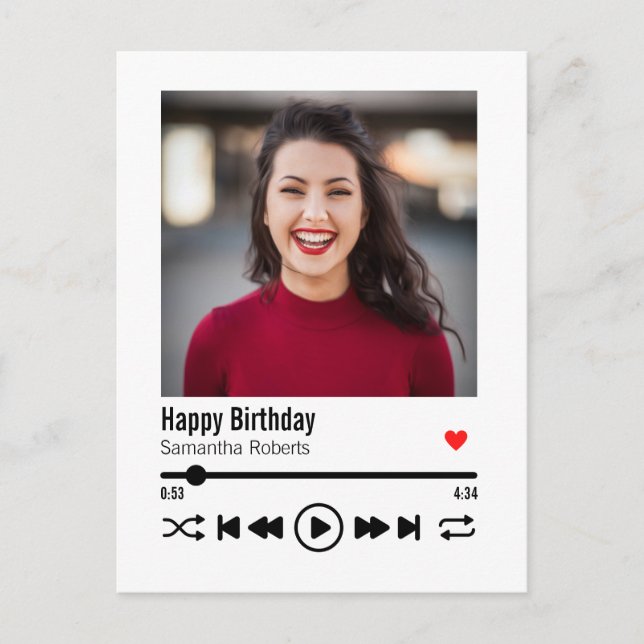 Carte Postale Photo personnalisé tendance Joyeux Anniversaire (Devant)