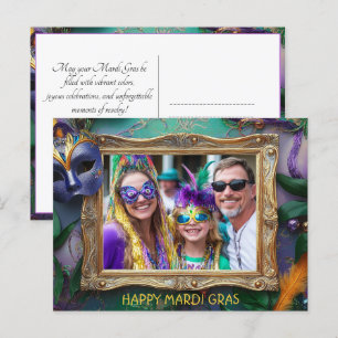 Carte Postale Photo personnalisée Cadre Mardi Gras Chaos