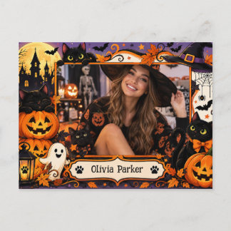 Carte postale photo personnalisée de chat pour Hal