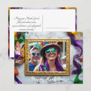 Carte Postale Photo personnalisée Mardi Gras Bourbon Street Bona