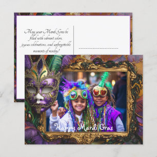 Carte Postale Photo personnalisée Mardi Party Delight