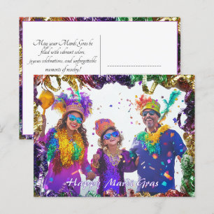 Carte Postale Photo personnalisée💚💜💛 Souvenirs de Mardi Gras