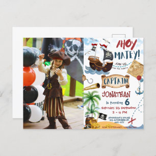 Carte Postale Photo Pirate fête d'anniversaire