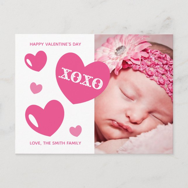 Carte Postale Photo Saint Valentin Poème de vacances Personnalis (Devant)