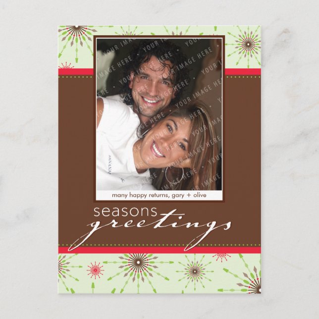 CARTE POSTALE PHOTO SAISONNIÈRE :: flocon de neige (Devant)