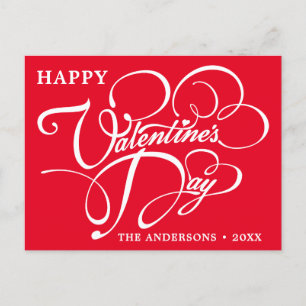 Carte Postale Photo simple et heureuse de la Saint Valentin