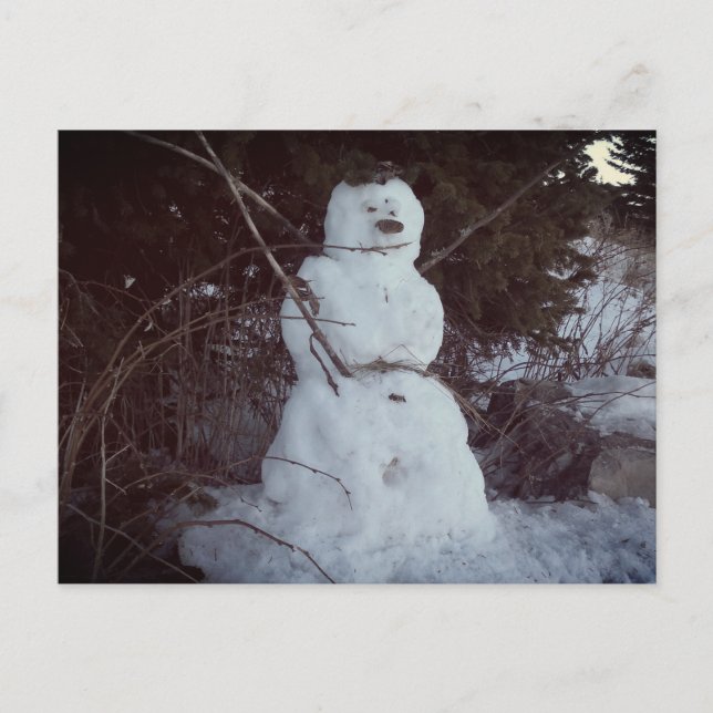 Carte postale Photo Snowman (Devant)