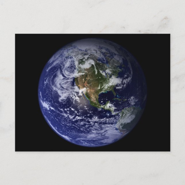 Carte Postale Photo spatiale de la planète Terre (Devant)