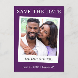 Carte Postale Photo Style Camera Instant Enregistrer La Date Pur