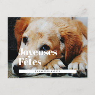 Carte postale photo style retro Joyeuses Fêtes Postcard