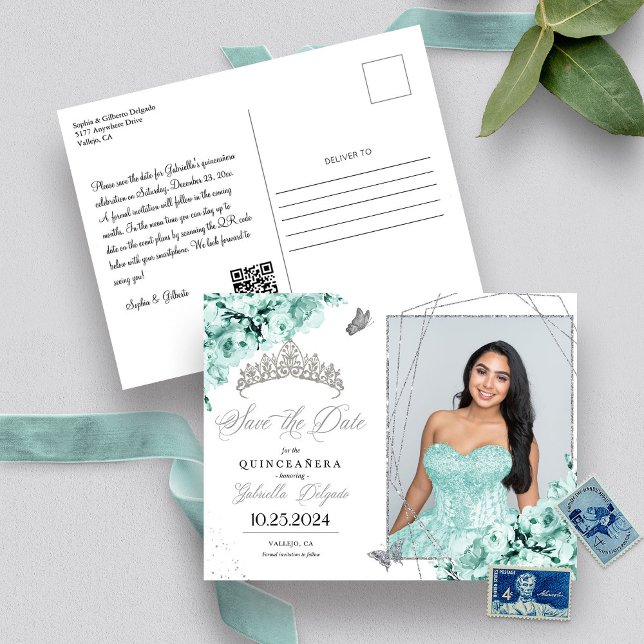 Carte Postale Photo Tiara Quinceañera (Créateur téléchargé)
