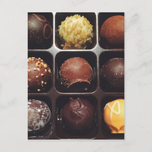 Carte Postale Photo Truffe au chocolat